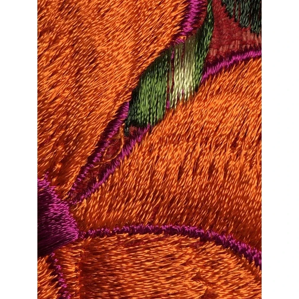 Vintage Y2K Floral Embroidered Leather Shoulder Bag & Wallet Boho Purse Set - Picture 10 of 16